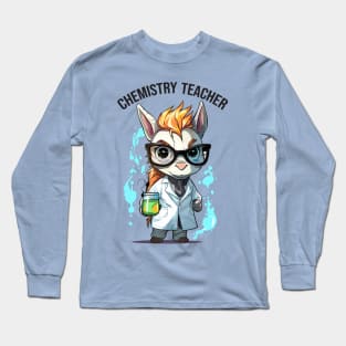 Unicorn Chemistry Teacher Long Sleeve T-Shirt